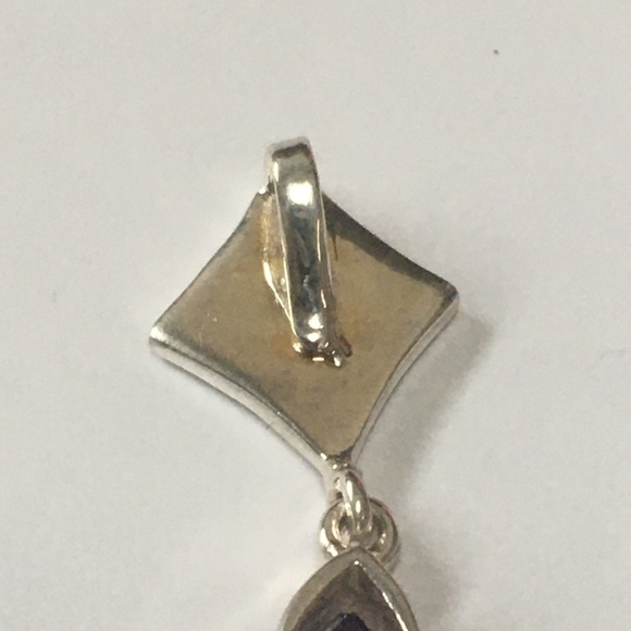 Sterling Silver, Blue Opal & Amethyst Pendant - Picture 2 of 3